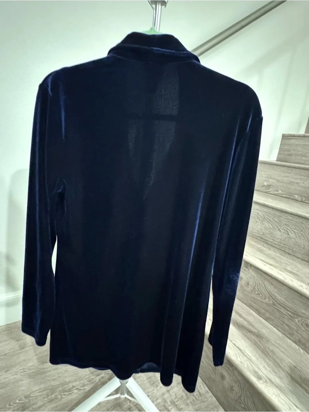 Vintage Women’s S Jacqueline Ferrar Deep Blue Velvet Blazer Cocktail‎ Old Money